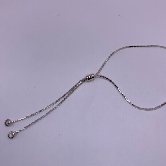 SILVERTONE CHAIN ADJUSTABLE BRACELET - Picture 5 of 5